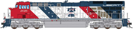 GE ET44AC Tier 4 GEVO - Standard DC -- Semiquincentennial #2026 Liberty (Fantasy Scheme, red, white, blue)