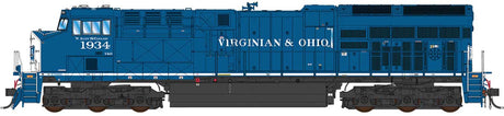 GE ET44AC Tier 4 GEVO - Standard DC -- Virginian & Ohio #1934 (Fantasy Heritage Scheme, blue, white)