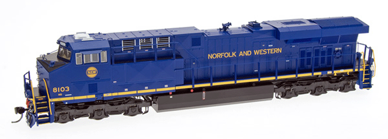 GE ES44AC w/LokSound & DCC -- Norfolk Southern #8103 (Heritage Scheme, Norfolk & Western, blue)