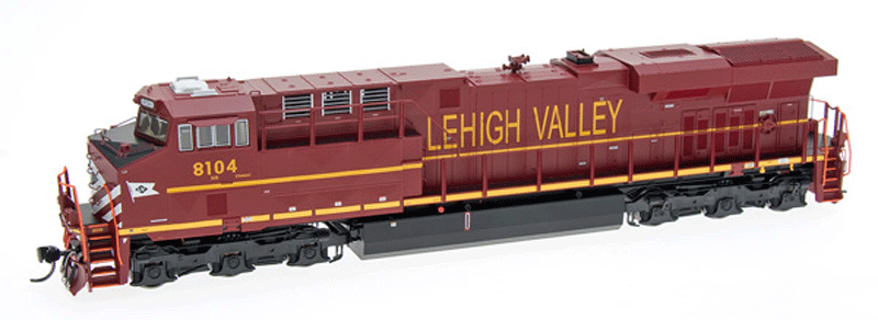GE ES44AC w/DCC -- Norfolk Southern #8104 (Lehigh Valley Heritage Scheme; red, Full Stripes)