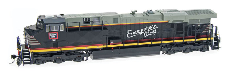 GE ES44DC - Standard DC - Famous Image Collector Series -- Chicago, Burlington & Quincy (black, gray, "Everywhere West" Slogan)