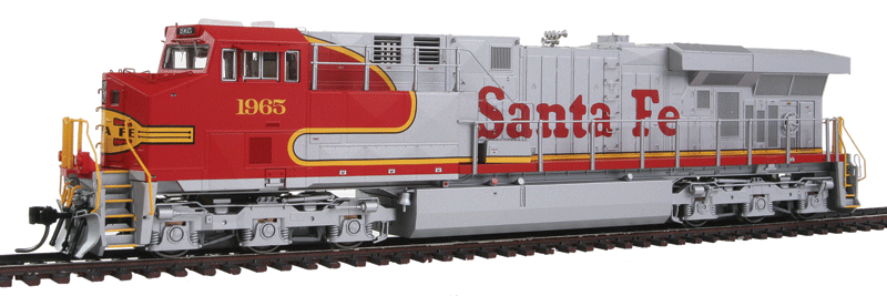 GE ES44AC w/Tsunami Sound & DCC - Famous Image Collector Series -- Santa Fe (Fantasy Scheme; Warbonnet, silver, red Super Fleet)