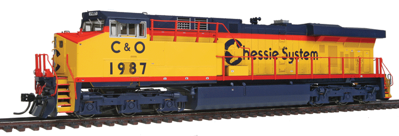 GE ES44AC w/LokSound & DCC - Famous Image Collector Series -- Chessie System/C&O (Fantasy Scheme, yellow, vermillion, blue)