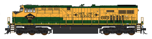 GE ES44AC w/DCC - Famous Image Collector Series -- Norfolk Southern #8113 (Fantasy Reading Heritage Scheme, green, yellow)