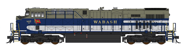 GE ES44AC w/DCC - Famous Image Collector Series -- Norfolk Southern #8117 (Fantasy Wabash Heritage Scheme, blue, gray, white)