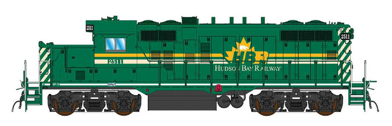 Paducah GP10 w/LokSound & DCC -- Hudson Bay Railway #2511 (green, yellow, white)