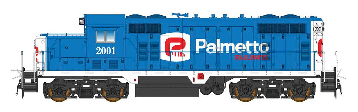 GP16 w/LokSound & DCC -- Palmetto Railways (blue, white, red)