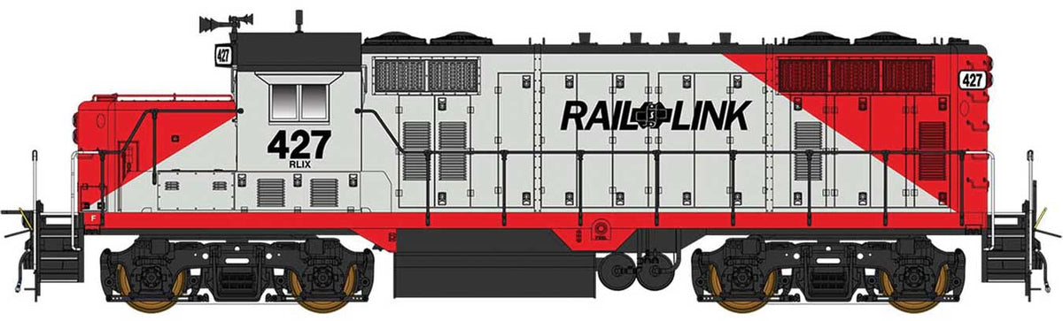 GP16 - DCC -- Rail Link Commonwealth Railway (gray, red, black)