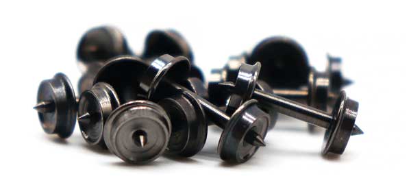 Metal Wheelsets -- 36" Diameter, .554 Axle Length - 100 Axles