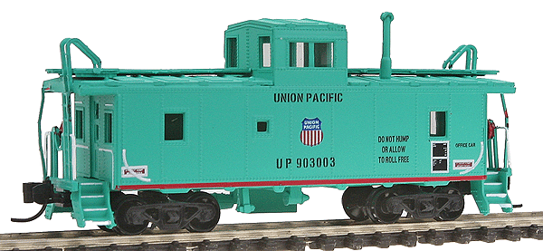 Centralia Car Shops CA-3 & CA-4 Caboose - Ready to Run -- Union Pacific (MOW Green, Small Lettering)-1