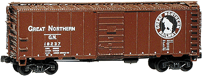 40' 12 Panel Boxcar -- GN (Mineral Red, original lettering scheme)