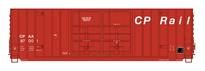 Gunderson 50' Hi-Cube Double-Plug Door Boxcar - Ready to Run - Value Line -- Canadian Pacific (1983, Ex-MILW, Action Red)