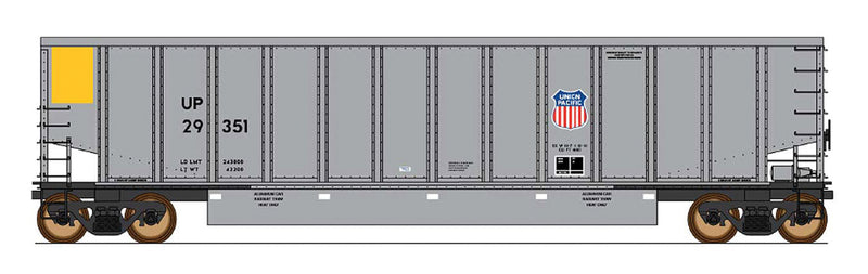 14-Panel Coalporter(R) Coal Gondola - Ready to Run - Value Line -- Union Pacific (aluminum, yellow, Small Shield)