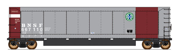 AeroFlo Coal Gondola - Ready to Run -  Value Line -- Burlington Northern Santa Fe (silver, Boxcar Red, Circle/Cross Logo)