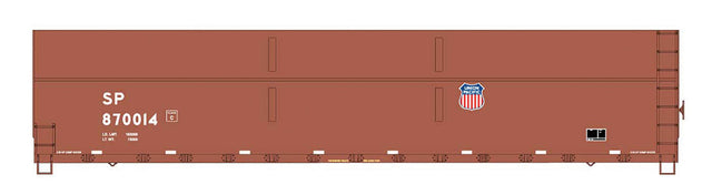 FMC Welded-Side Wood Chip Gondola - Ready to Run - Value Line -- Union Pacific/SP (Boxcar Red, UP Shield, SP Markings)