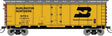 R-40-23 Steel Ice Reefer - Ready to Run -- Burlington Northern (1972, yellow, silver, black, WFEX BN Logo)