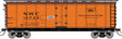 R-40-23 Steel Ice Reefer - Ready to Run -- Gulf, Mobile & Ohio NRC (1960s, orange, black, Wing Logo)