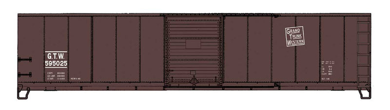 50' AAR Standard Single-Door Boxcar - Ready to Run -- Grand Trunk Western (Boxcar Red, Small Rectangle Logo)