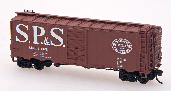 40' 12-Panel Boxcar - Ready to Run -- Spokane, Portland & Seattle (Boxcar Red, Large, Straight Billboard SP&S)