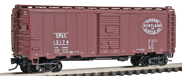 40' 12-Panel Boxcar - Ready to Run -- Spokane, Portland & Seattle (As-Delivered, Boxcar Red, Oval Logo)-1