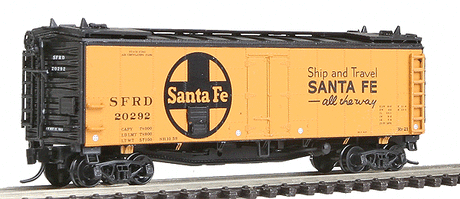 Santa Fe 40' Steel Ice Reefer - Ready to Run -- Santa Fe Ship & Travel (Large Herald)-1