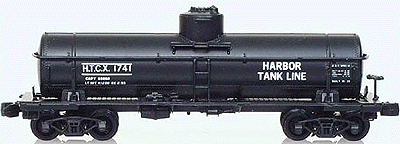 ACF Type 27 Riveted 8000-Gallon Tank Car - Ready to Run -- Harbor Tank Line (black, white lettering)-1