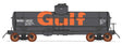 ACF Type 27 Riveted 8,000-Gallon Tank Car - Ready to Run -- Gulf Oil WRNX (black, orange, Billboard Gulf)