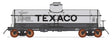 ACF Type 27 Riveted 8,000-Gallon Tank Car - Ready to Run -- Texaco TCX (gray, black, Billboard Texaco)