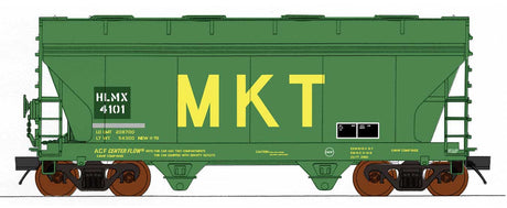 ACF 2-Bay Center-Flow Covered Hopper - Ready to Run -- HLMX (Ex-MKT, green, yellow)