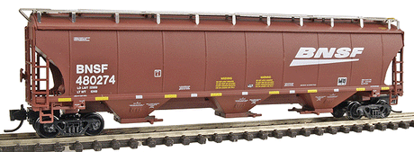 Trinity 5161 Cubic Foot Covered Hopper - Ready to Run -- BNSF Railway (Boxcar Red, Wedge Logo)-1