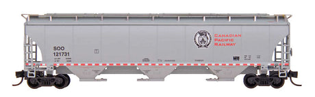 Trinity 5161 Cubic Foot Covered Hopper - Ready to Run -- Canadian Pacific (gray, red, white, Beaver Logo)-2