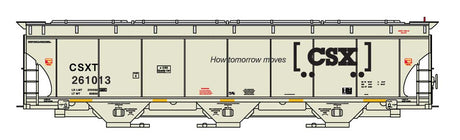Trinity 5161 Cubic Foot Covered Hopper - Ready to Run -- CSX (beige, black, Boxcar Logo)