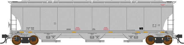 Trinity 5161 3-Bay Covered Hopper - Ready to Run -- Data Only (gray, yellow conspicuity marks)