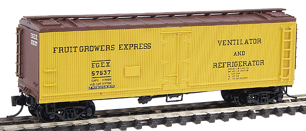 Fruit Growers Express Wood Refrigerator Car - Ready to Run -- Fruit Growers Express (Ventilator Refrigerator)