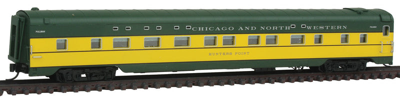 Pullman-Standard 4-4-2 Sleeper - Ready to Run - Centralia Car Shops -- Chicago & North Western (yellow, green)