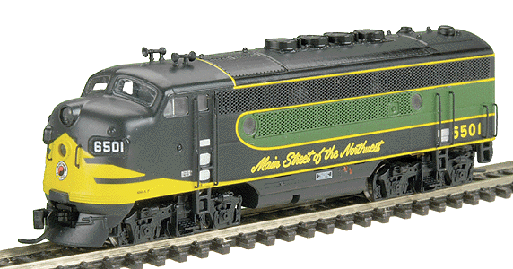 EMD F3A - Standard DC -- Northern Pacific (Butterknife 2-Tone Green)
