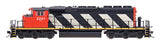 EMD/GMDD SD40-2W - Standard DC -- Canadian National (black, white, red, Large Hood Stripes)-3