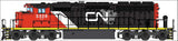 EMD/GMDD SD40-2W - Standard DC -- Canadian National (black, red, white, North American Continent logo)-2