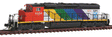 EMD/GMDD SD40-2W - Standard DC -- Canadian National #5334 (black, white, red, Rainbow Expo '86 Graphics)-1