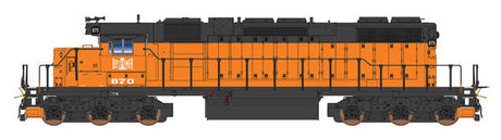 EMD SD38-2 w/LokSound & DCC -- Bessemer & Lake Erie (orange, black)