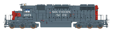 EMD SD38-2 w/LokSound & DCC -- Southern Pacific (gray, red)