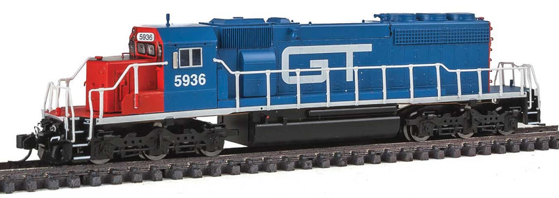 EMD SD40-2 w/LokSound & DCC -- Grand Trunk Western (blue, red, white)