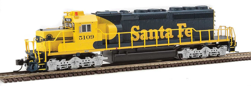 EMD SD40-2 Snoot w/LokSound & DCC -- Santa Fe (Warbonnet, blue, yellow)