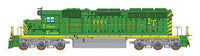EMD SD40-2 - Standard DC -- Illinois Terminal (green, yellow)