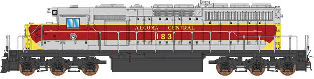 GMDD SD40-2 - Sound and DCC -- Algoma Central (gray, maroon, yellow)