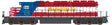 EMD SD40-2 - Standard DC -- Wheeling & Lake Erie #1776 (America 250, red, white, blue)