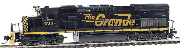 EMD SD40T-2 Tunnel Motor - Standard DC -- Denver & Rio Grande Western (black, Aspen Gold, Large Flying Grande)-1
