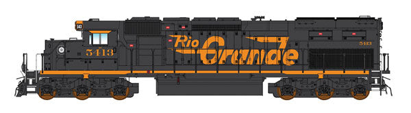 EMD SD40T-2 Tunnel Motor w/LokSound & DCC -- Wheeling & Lake Erie (ex-DRGW, black, Aspen Gold)