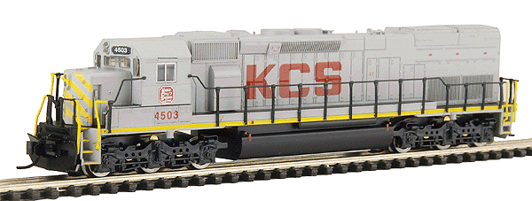 Regal Line Diesel EMD SD45T-2 "Tunnel Motor" Powered - Assembled -- Kansas City Southern  (gray, yellow)
