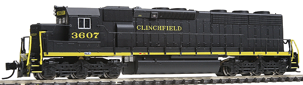 EMD SD45-2 - Standard DC -- Clinchfield (black, yellow)